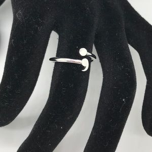 New Silver Semicolon Ring Sz 7 A-10